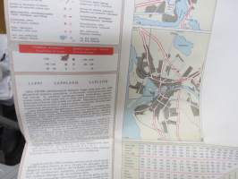 Pohjois-Suomi 1965 Autoilijan tiekartta - Bilistens vägkarta
