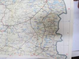 Pohjois-Suomi 1965 Autoilijan tiekartta - Bilistens vägkarta