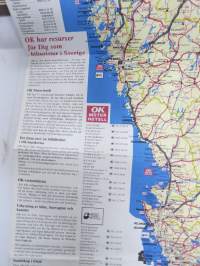 Ruotsi tiekartta / leirintäalueet / reittiehdotuksia - Sverige vägkarta / camping / turförslag -matkailuesite / kartta