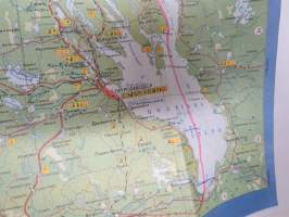 Karelija (Karjala) -matkailukartta, venäjänkielinen