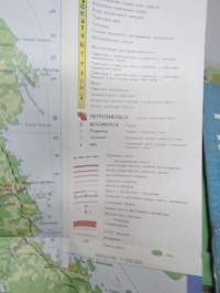 Karelija (Karjala) -matkailukartta, venäjänkielinen