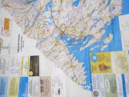 Karjalan Kannas matkailukartta, Historia ja nykyaika 1838-1993, mukana Viipurin kartta - Viipuri 700 -kotiseutumatkailijoille tarkoitettu kartta