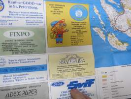 Karjalan Kannas matkailukartta, Historia ja nykyaika 1838-1993, mukana Viipurin kartta - Viipuri 700 -kotiseutumatkailijoille tarkoitettu kartta