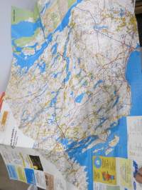 Karjalan Kannas matkailukartta, Historia ja nykyaika 1838-1993, mukana Viipurin kartta - Viipuri 700 -kotiseutumatkailijoille tarkoitettu kartta