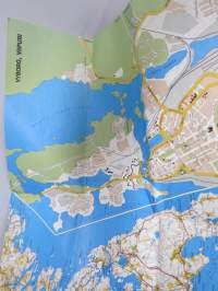 Karjalan Kannas matkailukartta, Historia ja nykyaika 1838-1993, mukana Viipurin kartta - Viipuri 700 -kotiseutumatkailijoille tarkoitettu kartta