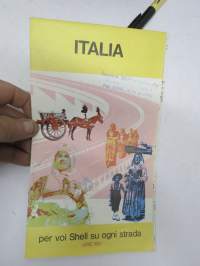 Shell touring Italia carte stradale e autostradale 1969 -tiekartta / road map