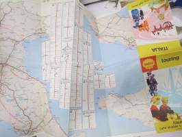 Shell touring Italia carte stradale e autostradale 1969 -tiekartta / road map