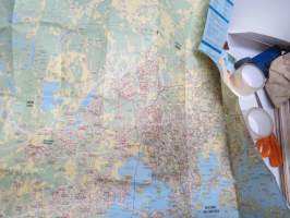 Pääkaupunkiseutu Ulkoilukartta 1983 Friluftskarta huvudstadsregionen