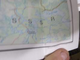 Suomi -kartta Etelä-Suomi &amp; Pohjois-Suomi, 2 erilistä karttalehteä