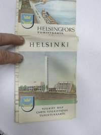 Helsinki matkailijakartta 1961 Turistkarta, Tourist map, Carte touristique, Turistenkarte -map
