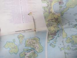 Helsinki matkailijakartta 1961 Turistkarta, Tourist map, Carte touristique, Turistenkarte -map