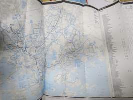 Helsinki linjakartta HKL / HST Helsingfors linjekarta 1987