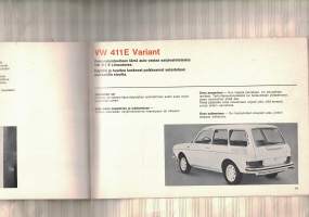 Käyttöohjekirja VW 411 E / 411 E Variant 1970