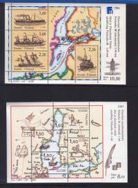 Filatelia Suomi - Finlandia -pienoisarkit (blokit) 4 erilaista** postituore: 1985-1988.