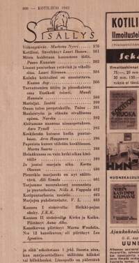Kotiliesi  1-2 heinäkuu 1941 Perusteellisia ohjeita mm. lieden muuraukseen, talon perustusten tekoon. Linnuista ilona ja suruna, kesän töistä jne.