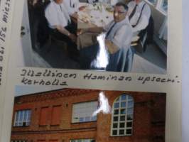 Sotilasmuistioni - varusmiespalveluksen aikaisia muistoja ja piirroksia ym. varten tarkoitettu kirja, viestimies-RUK 1951-52, kokoontumisesta v. 2002 materiaalia