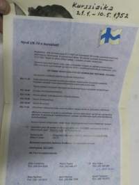 Sotilasmuistioni - varusmiespalveluksen aikaisia muistoja ja piirroksia ym. varten tarkoitettu kirja, viestimies-RUK 1951-52, kokoontumisesta v. 2002 materiaalia