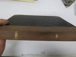 Pyrkijä 1936 -sidottu vuosikerta ("sidottu E. Tiluksen kirjansitomossa (Oulu, Isokatu 28, 20.12.1937"), Nuorisoseuraliikkeen lehtijulkaisu, monipuolinen sisältö