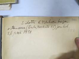 Pyrkijä 1936 -sidottu vuosikerta ("sidottu E. Tiluksen kirjansitomossa (Oulu, Isokatu 28, 20.12.1937"), Nuorisoseuraliikkeen lehtijulkaisu, monipuolinen sisältö