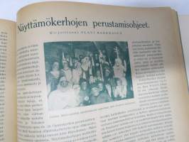 Pyrkijä 1936 -sidottu vuosikerta ("sidottu E. Tiluksen kirjansitomossa (Oulu, Isokatu 28, 20.12.1937"), Nuorisoseuraliikkeen lehtijulkaisu, monipuolinen sisältö