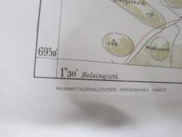 Utsjoki 1931 Taloudellinen kartta, uusintapainos 1968