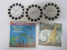 View-Master  - Classic Tales - The Little Yellow Dinosaur -kuvakiekkosarja + tarinavihko + kuori