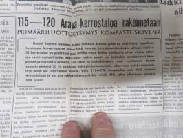 Uusi Suomi la 19.5.1951, Alfred S.M. Töyrä taiteilija Amerikasta, Lemillä miljoonapalo tulitikkuleikeistä, Matkavaluutan verotuslaki, Picada Finlandes Argentiinassa