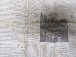 Uusi Suomi la 19.5.1951, Alfred S.M. Töyrä taiteilija Amerikasta, Lemillä miljoonapalo tulitikkuleikeistä, Matkavaluutan verotuslaki, Picada Finlandes Argentiinassa