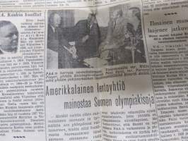 Uusi Suomi la 19.5.1951, Alfred S.M. Töyrä taiteilija Amerikasta, Lemillä miljoonapalo tulitikkuleikeistä, Matkavaluutan verotuslaki, Picada Finlandes Argentiinassa