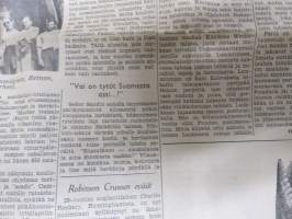 Uusi Suomi la 19.5.1951, Alfred S.M. Töyrä taiteilija Amerikasta, Lemillä miljoonapalo tulitikkuleikeistä, Matkavaluutan verotuslaki, Picada Finlandes Argentiinassa