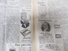 Uusi Suomi la 19.5.1951, Alfred S.M. Töyrä taiteilija Amerikasta, Lemillä miljoonapalo tulitikkuleikeistä, Matkavaluutan verotuslaki, Picada Finlandes Argentiinassa