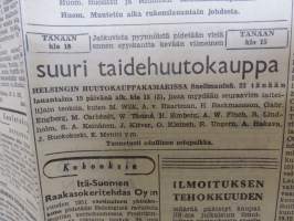Uusi Suomi la 19.5.1951, Alfred S.M. Töyrä taiteilija Amerikasta, Lemillä miljoonapalo tulitikkuleikeistä, Matkavaluutan verotuslaki, Picada Finlandes Argentiinassa