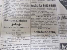 Uusi Suomi la 19.5.1951, Alfred S.M. Töyrä taiteilija Amerikasta, Lemillä miljoonapalo tulitikkuleikeistä, Matkavaluutan verotuslaki, Picada Finlandes Argentiinassa