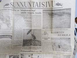 Uusi Aura su 3.6.1951, Raisio - Upalinko kartano palanut, Uudenkaupungin saaristossa, Palontorjuntaviikko, ym.