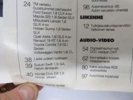 Tekniikan Maailma 1992 nr 16, Perheautojen suurvertailu, Kotimikrot, Renault Espace, Farnborough ilmailunäyttely, ym.