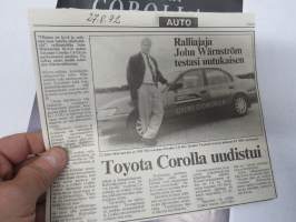 Toyota Corolla 1993 "Tekniset tiedot" -esite