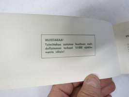 Volvo henkilöautot huoltokirja / 24.4.1968 toimitettu EYN-87, hyväkuntoinen, vain 2237 km huolto merkitty