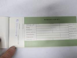 Volvo henkilöautot huoltokirja / 24.4.1968 toimitettu EYN-87, hyväkuntoinen, vain 2237 km huolto merkitty