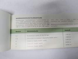Volvo henkilöautot huoltokirja / 24.4.1968 toimitettu EYN-87, hyväkuntoinen, vain 2237 km huolto merkitty