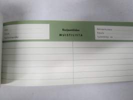 Volvo henkilöautot huoltokirja / 24.4.1968 toimitettu EYN-87, hyväkuntoinen, vain 2237 km huolto merkitty