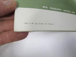Volvo henkilöautot huoltokirja / 24.4.1968 toimitettu EYN-87, hyväkuntoinen, vain 2237 km huolto merkitty