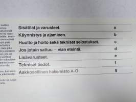 Saab 99 M 1982 käyttöohjekirja