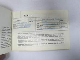 Veho - Takuu- ja huoltokirja, Austin Seven Saloon 1964