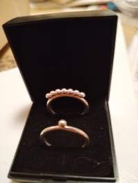 2 kpl aarikka 925 H sormuksia, koko 18