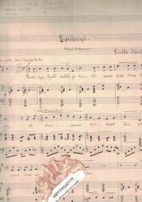 Epiloogi laululle ja pianolle.