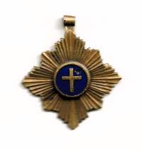 Antiikkinen riipus emaloitu risti 4x3 cm - riipus