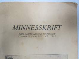 Minnesskrift över Närpes sockens deltagande i frihetskriget år 1918 -närpiöläisten osuus Vapaussodassa julkaissut pastori Tor Krook, omiste tohtori Uno A. Fleege´lle