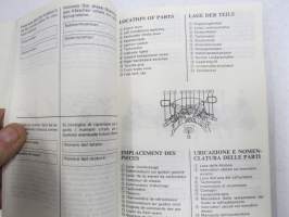 Suzuki RF600R Owner´s Manual - Fahrerhandbuch - Manuel du proprietaire - Uso e manutenzione -käyttöohjekirja, monikielinen, ei suomi, julkaistu joulukuussa 1992