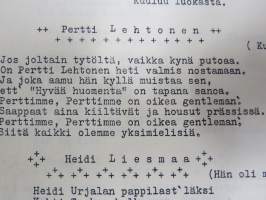 Turun Suomalaisen Yhteiskoulun VIII C (8E) -luokan Kronikka v. 1951, Jukka aaltonen, Heli Aarnio, Raili Alanen, Maija-Liisa Blomqvist, Hilkka Hietala...