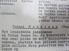 Turun Suomalaisen Yhteiskoulun VIII C (8E) -luokan Kronikka v. 1951, Jukka aaltonen, Heli Aarnio, Raili Alanen, Maija-Liisa Blomqvist, Hilkka Hietala...